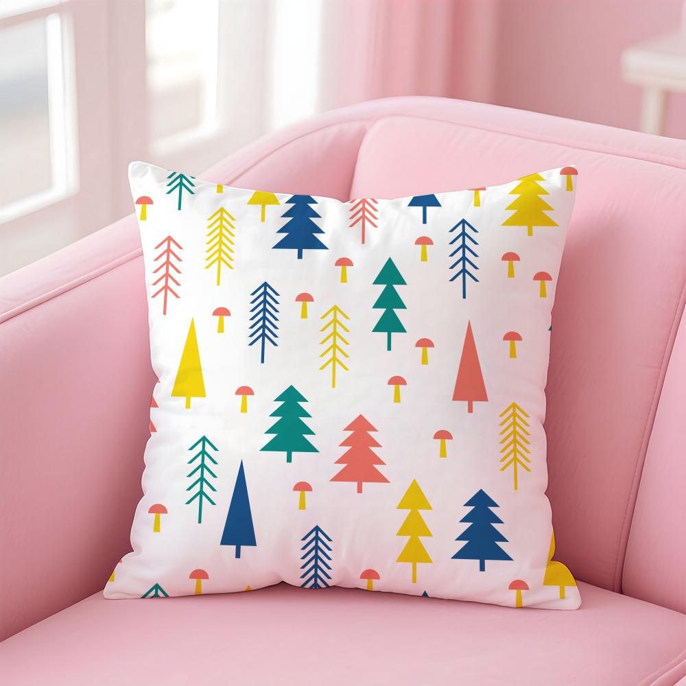 

Nordic Simple Floral Polka Dot Plants Art Cushion Cover Pillowcase Short Plush Invisible zipper Room Sofa Cushion Cover 30X30cm