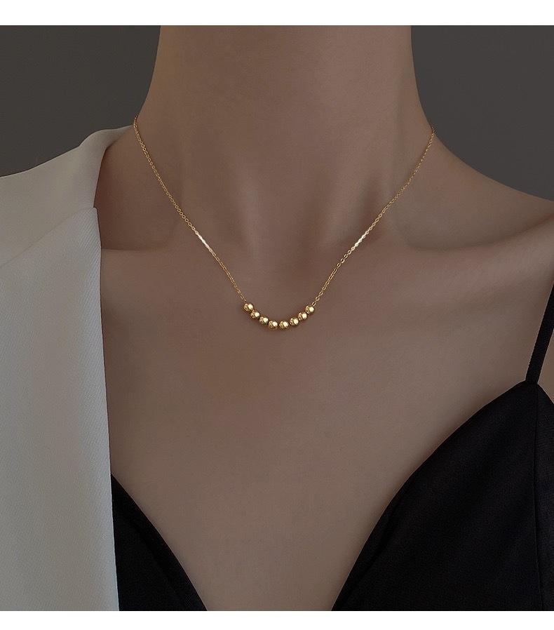 Круглое ожерелье из бусин для женщин, тряска ключицы