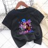 Kpop Demon Hunters Children T-shirts Birthday Party Tee Cotton Short Sleeves Anime Graphic Print T-shirt Boys Girls Fashion Tops