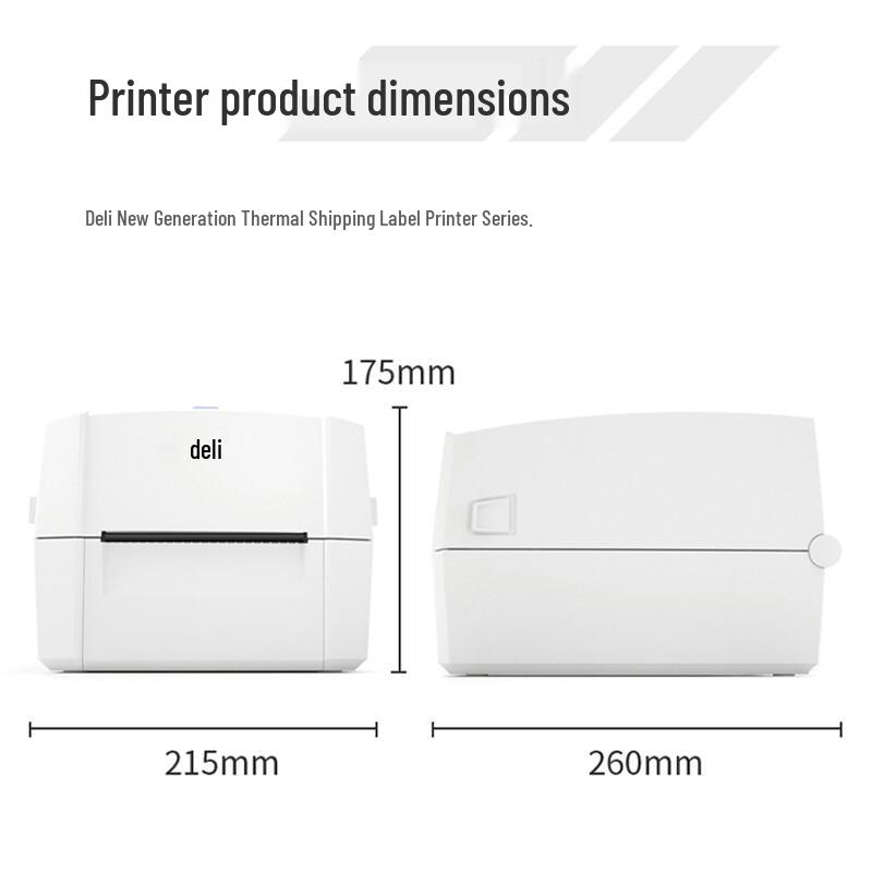 Deli DL-888T 108MM Dual Mode Thermal Transfer Label Printer CN plug (adapter included)