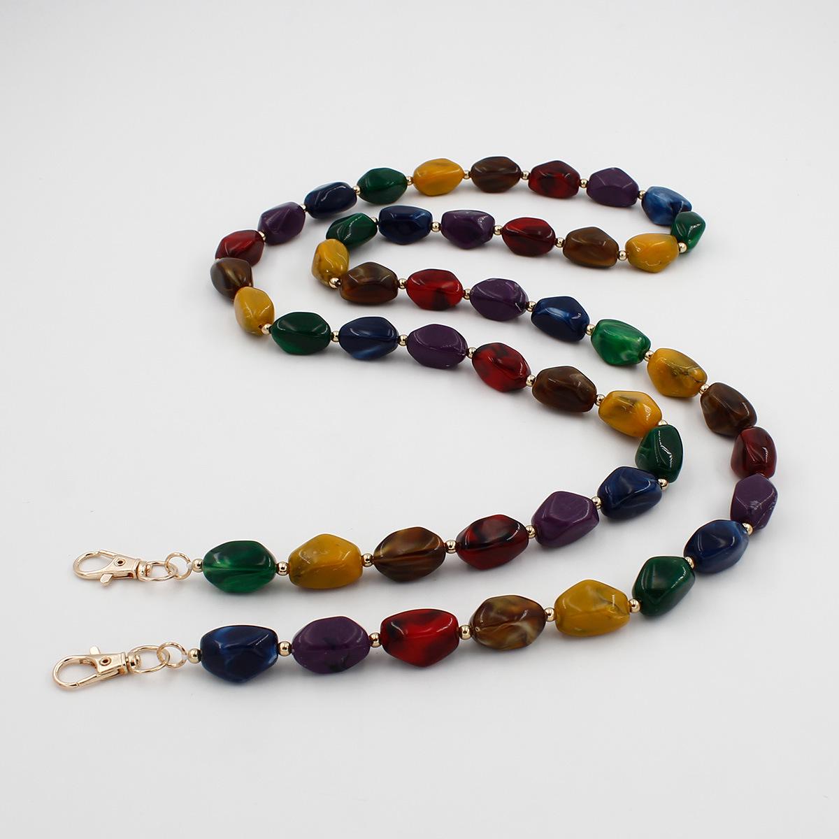 

Сделанная вручную нерегулярная акриловая сумка-цепочка с цветными блоками - DIY аксессуар