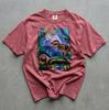 Comfort Colors Dinosaur Jungle Scene T-Shirt, Garment-Dyed Cotton Graphic Tee