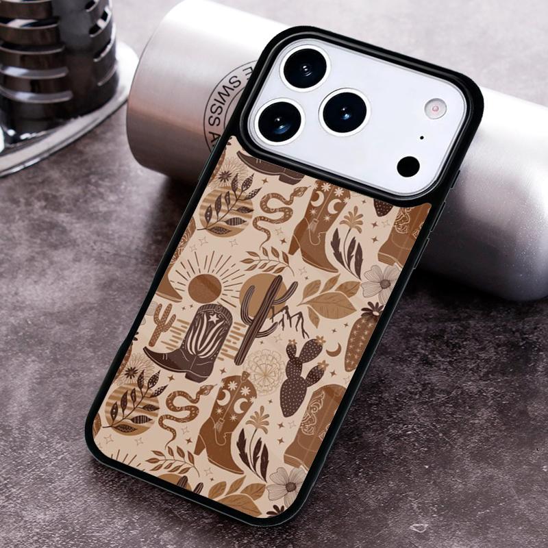 Cowboy Cowgirl Howdy Western Ranch Boho Phone Case For iPhone 17 16 15 14 13 12 11 Pro Max Plus 17Air Soft Silicone Cover