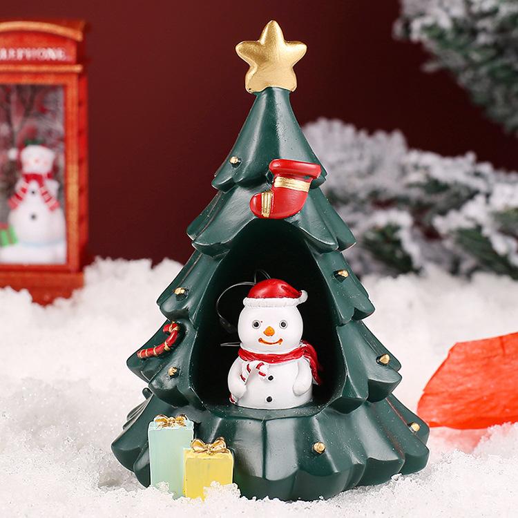 

Night Button Lamp Cell Powered Cartoon Cute Christmas Tree Lights Shaped Snowman 13cm