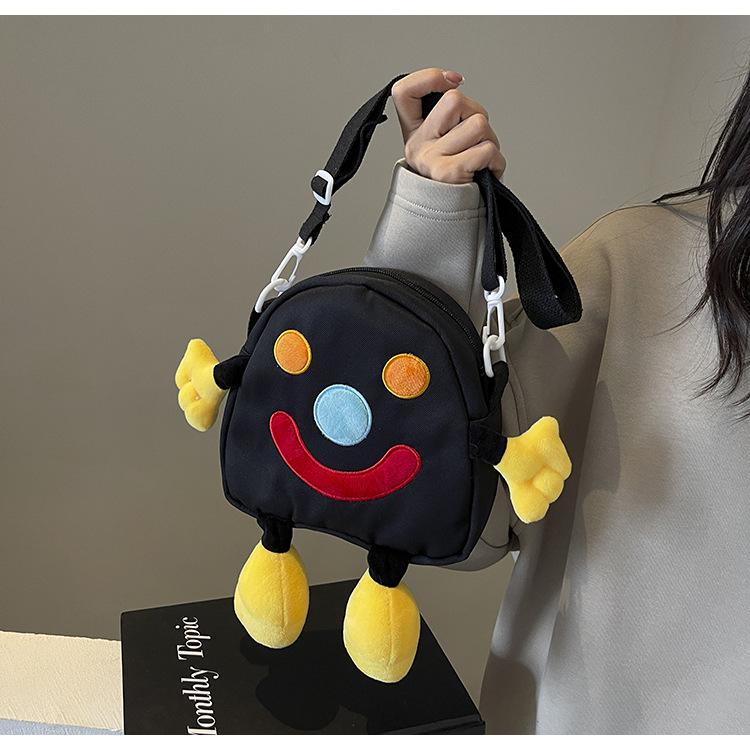 Забавный детский нишевый рюкзак-тоут для девочки в японском стиле инс уродливо-милый холщовый милый мультяшный клоун школьный рюкзак