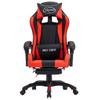 Gaming Chair with Footrest Red and Black PU Leather