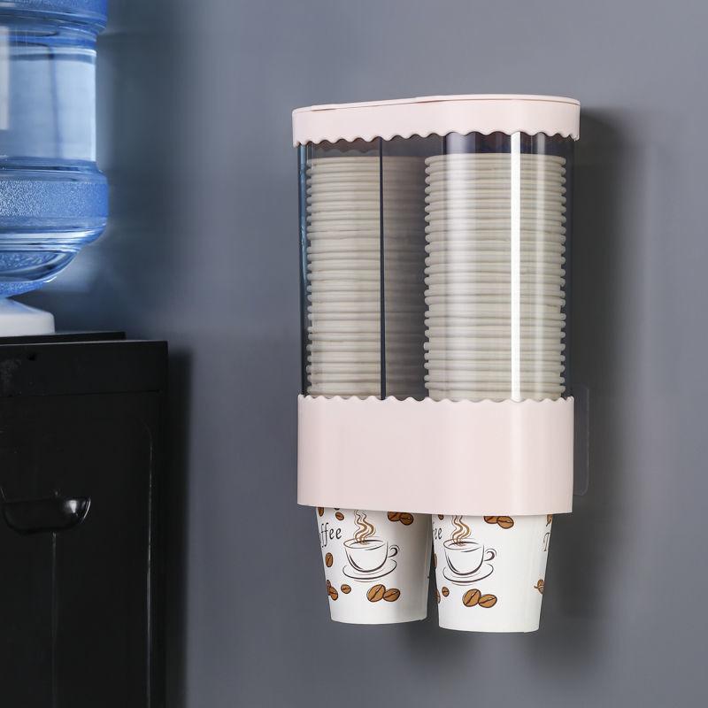 Einwegbecherhalter, Automatischer Becherspender, Papierbecherhalter, Wandmontierter Wasserspender, Aufbewahrungsregal für Wasserbecher, Aufbewahrung Desktop