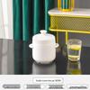 Lilang 750ml Ceramic Double-Boiler Stew Pot with Gold Rim
