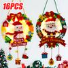Christmas Glow Flower Wreath Children's Handmade DIY Creative Christmas Pendant Kindergarten Christmas Tree Handmade Decoration