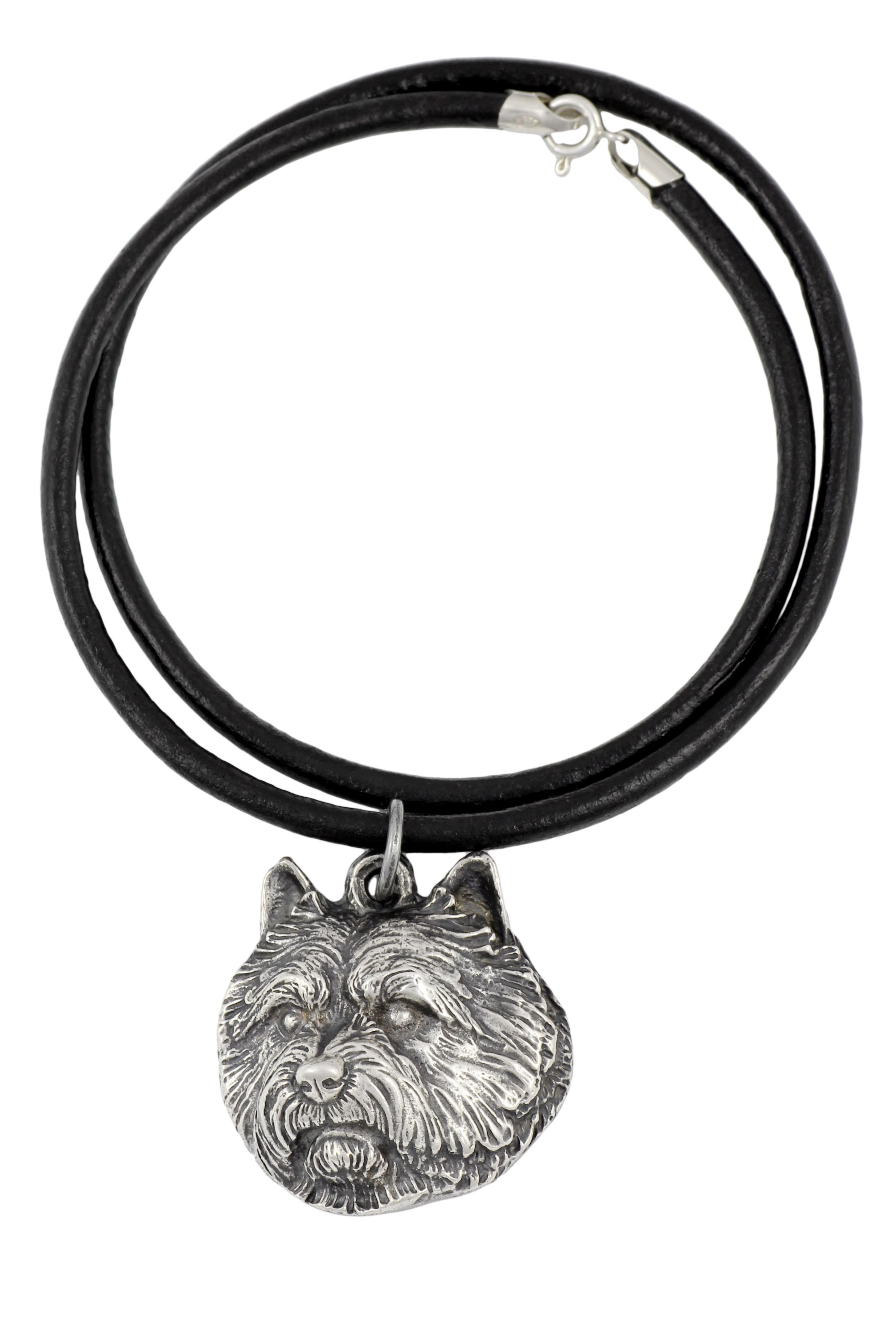 

Norwich Terrier - Necklace with dog, silver-plated pendant for dog fan, unique jewelry by Art-Dog brand срібний