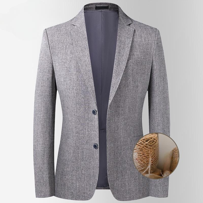 Suit Spring and Summer Breathable Men's Casual Suit Korean Style Slit Small Suit Cotton and Linen Jacket for Men