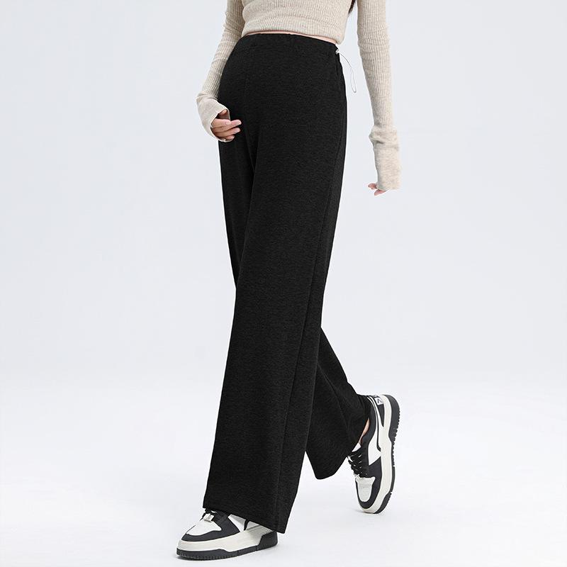 

#Беременность кашемировые прямые брюки на кулиске верхняя одежда утолщенные зимние свободные повседневные широкие брюки верхняя одежда брюки M чёрный