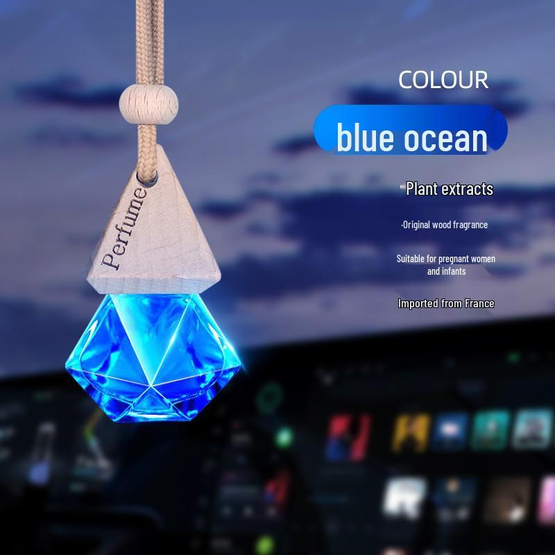 Car Aromatherapy Pendant: Glass Odor Remover for Men & Women's Fragrance
