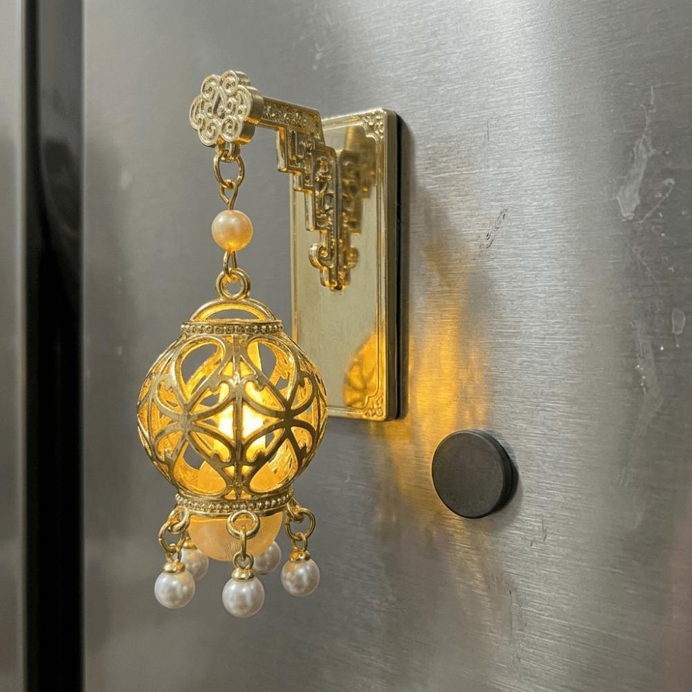Retro Chinese Architecture Fridge Magnet Openwork Design Locker Cabinet Decoration Magnets  Friend