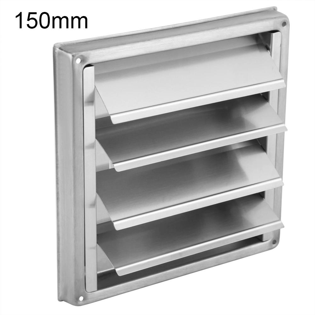 125/150mm Air Vent 304 Stainless Steel Movable Square Vents Extractor Ventilation Cover Vent Exhaust Hood Outlet
