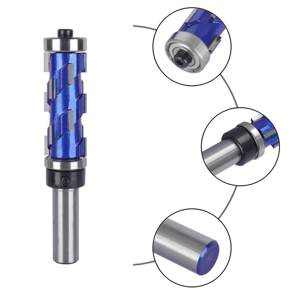 Milling Cutter 12mm 1/2" Shank Flush Trim End Mill Solid Carbide Spiral Double Bearing CNC Router Bit For Wood