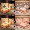 Car Pillow Blanket With Plush Cover For Office Napping Girls Home Car Use