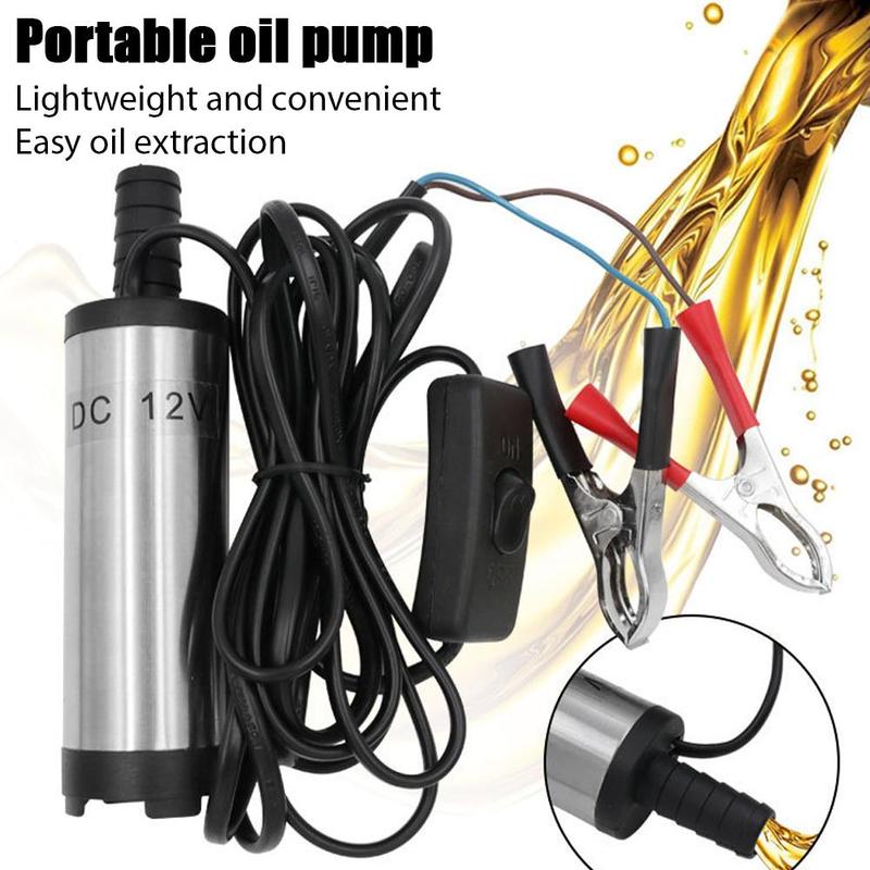 Electric Fuel Transfer Pump Water Oil Transfer Refueling Submersible Pump For Diesel Water Pump 12V 38mm For Car Motorbike