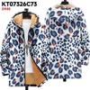 New Jacket Multi-colored Pattern Elements B1 Zipper Hooded Cardigan Thickened Winter Fleece Trendy Padded Clothes