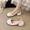 Fashion Hot Selling 2025 Retro Fashion Women's Sandals Slip-On Cover Toe Hollow Back Single Shoe French Style Trendy Lazy Person's Shoes