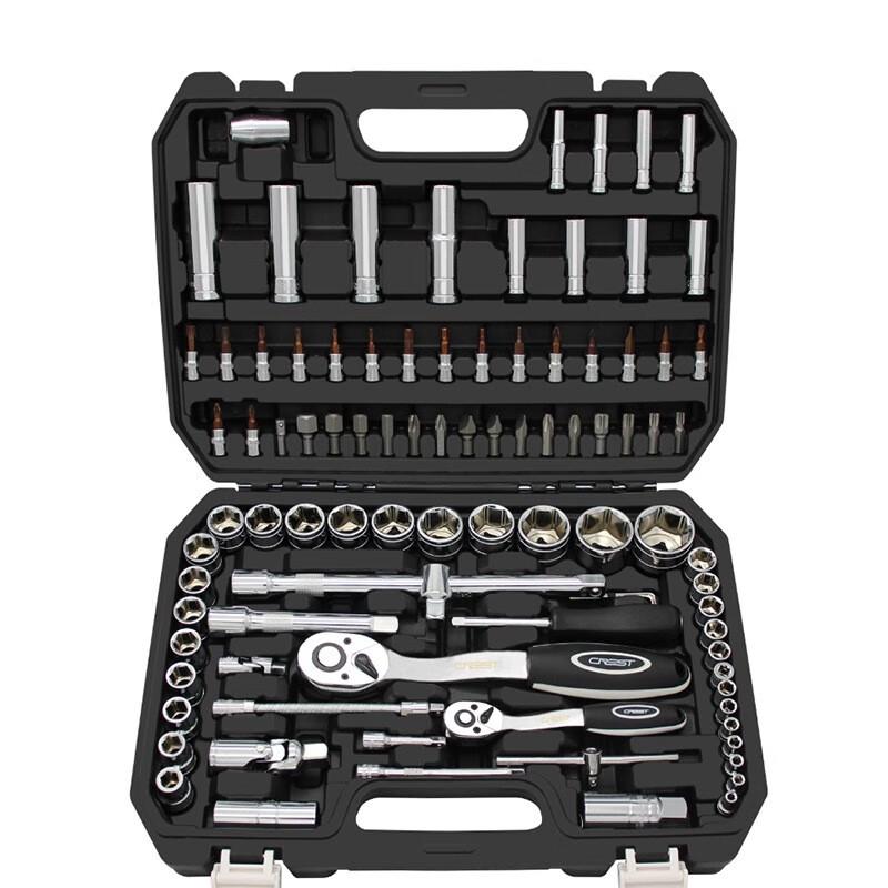 Ruid 94-Piece Socket Set with 72-Tooth Ratchet Wrench 1/2 Inch Drive