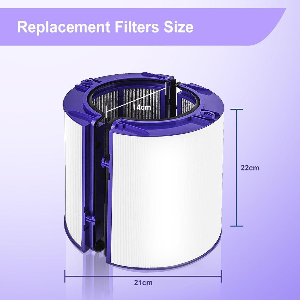 2'li Paket Yükseltilmiş HP1 Filtre Yedek Parçası Dyson HP1 HP07 PH01 HP10 TP07 TP10 TP09 HP09 HP06 TP06 PH02 PH03 PH04-360° Kombi Cam Saf Serin Sıcak İçin
