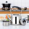 Large Multiple Capacity Whistling Kettle Corrosions Resistant Materials Loud Notification for Boiling Water Compatible Gas Induction Stove