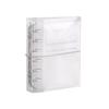 A7 Twill PP Loose-leaf Notebook Cover - Mini Planner with Sticker, Card & Photo Storage, Transparent