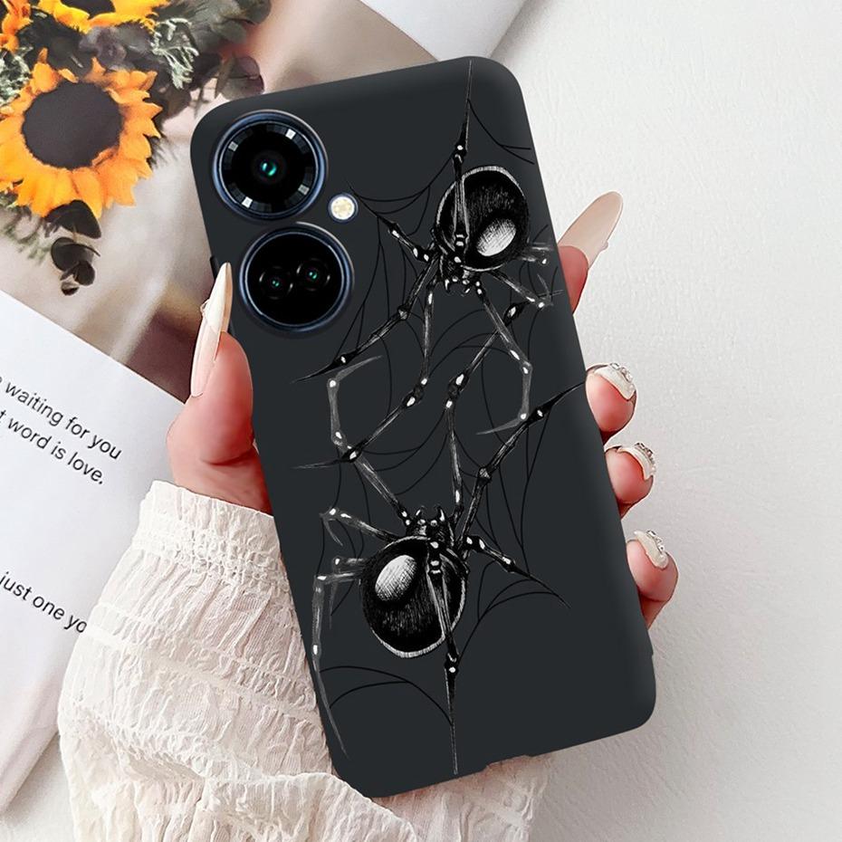 New Design Phone Case For Tecno Camon 19 Pro 5G 4G Camon19 Black Silicone Soft Cover For Tecno Camon 19 19Pro 4G Cases Bumpers
