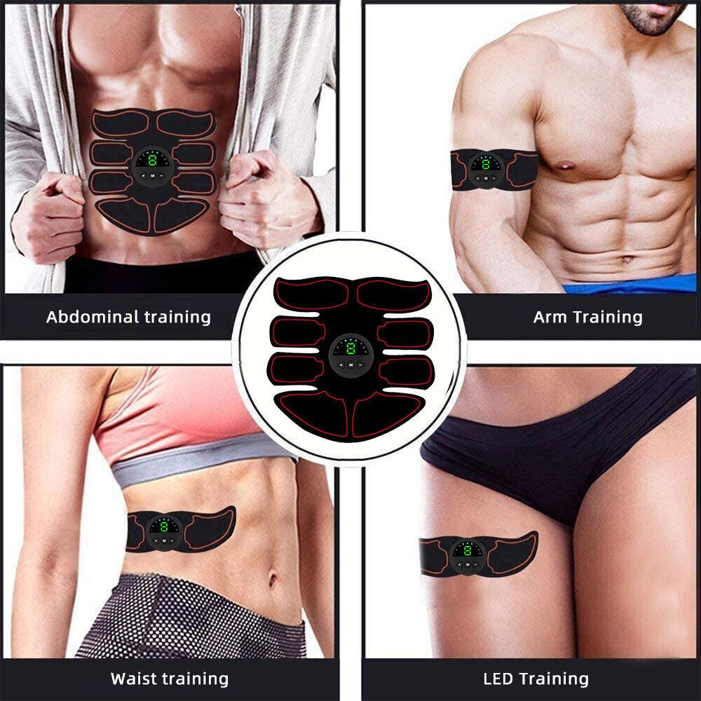 Ems Muscle Stimulator Toner ABS AbdominalWireless Buttocks Hip Trainer Body Fitness Massager