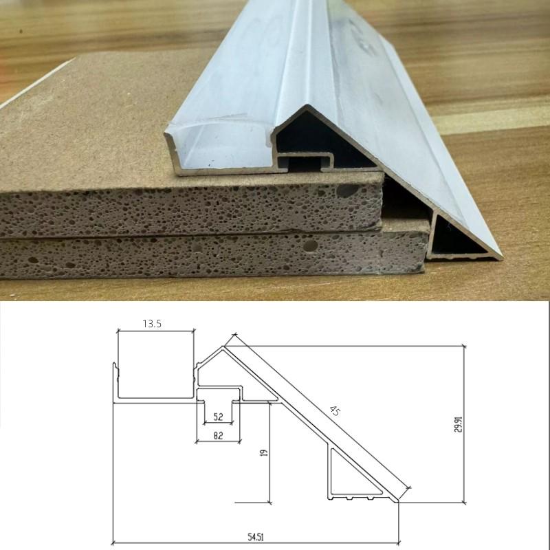 Beveled Linear Ambient Light: 45° Cove Ceiling Strip with Reflective Trough