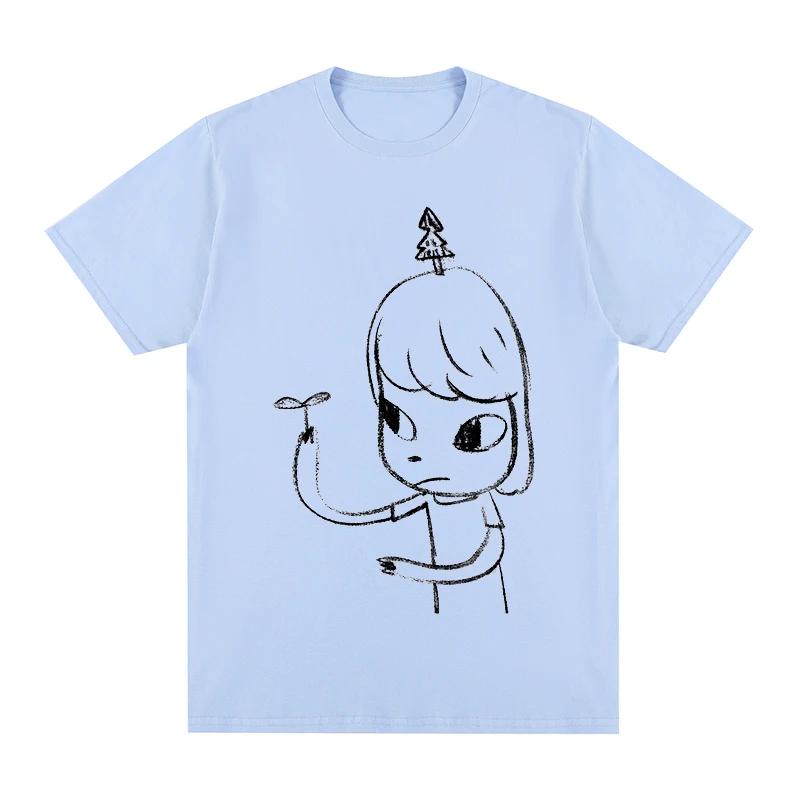 Yoshitomo Nara flower T-shirt Vintage Cotton Men T shirt New TEE TSHIRT Womens Tops