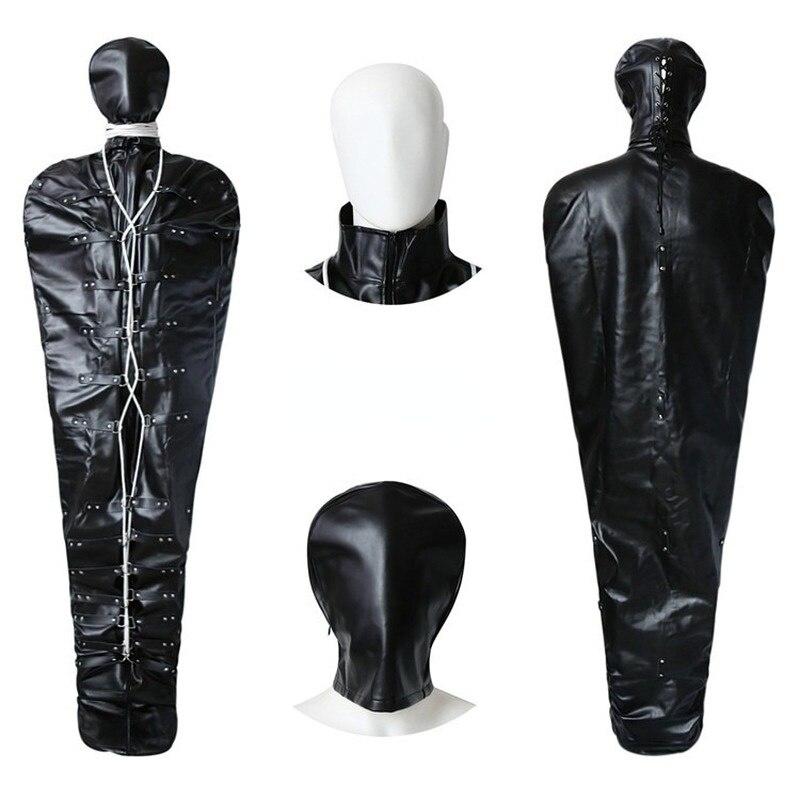 BDSM   Sex Toys Leather Binding Bondage Belt Sleeping Body Bag Restraint Fetish Slave Chastity