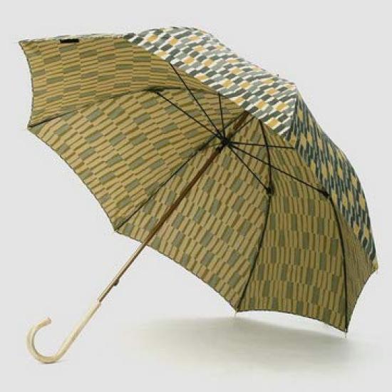 Parapluie Makita Shoten pour la pluie Long Jacquard Nordique Fabriqué en 16248831 Femmes, Parapluie, Parapluie, (Oeda), Kaki, Ouvert à la main, Japon,