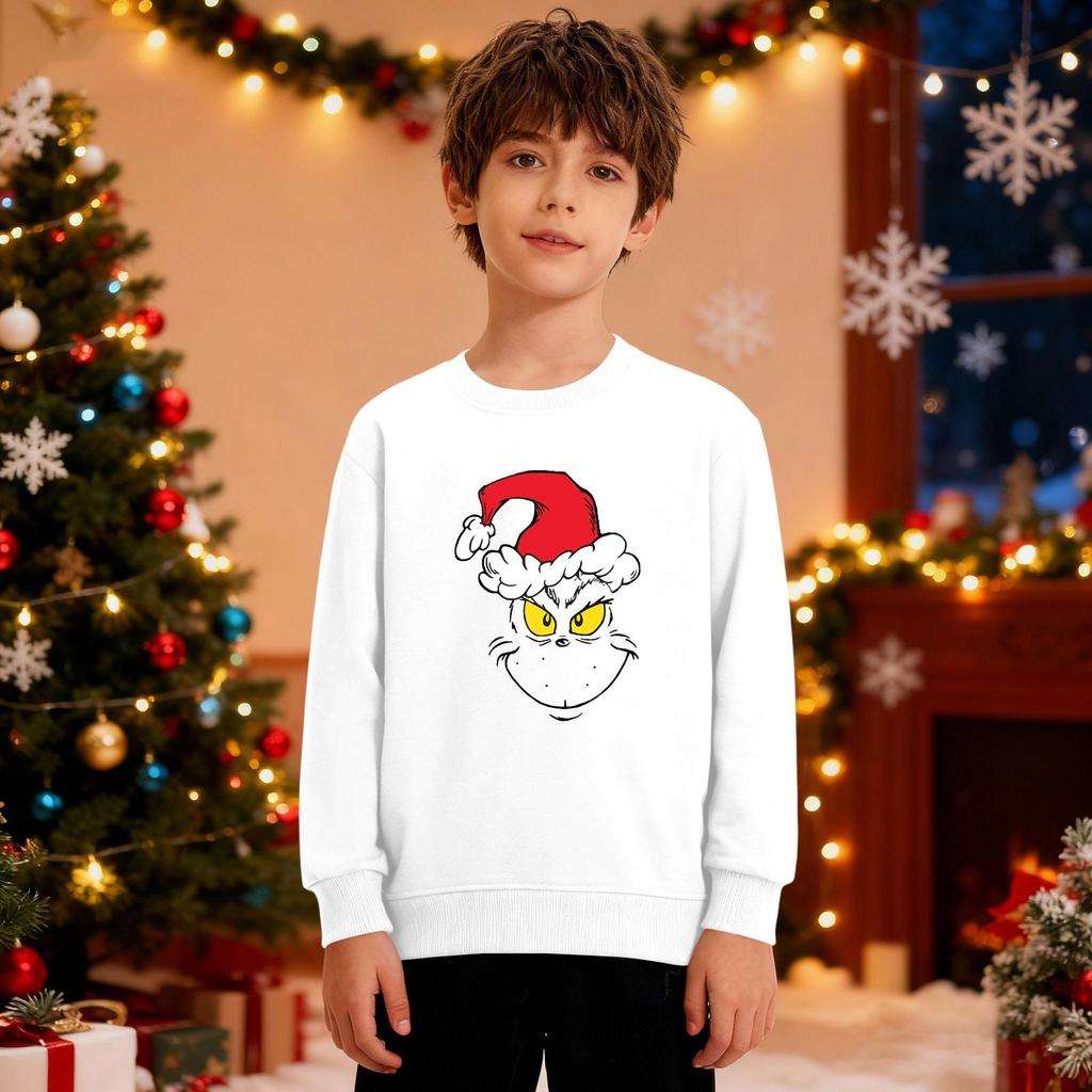 Christmas Sweatshirt Boys Girls Ugly Xmas Christmas Shirt Crewnek Toddler Long Sleeve Pullover Outfit Tops