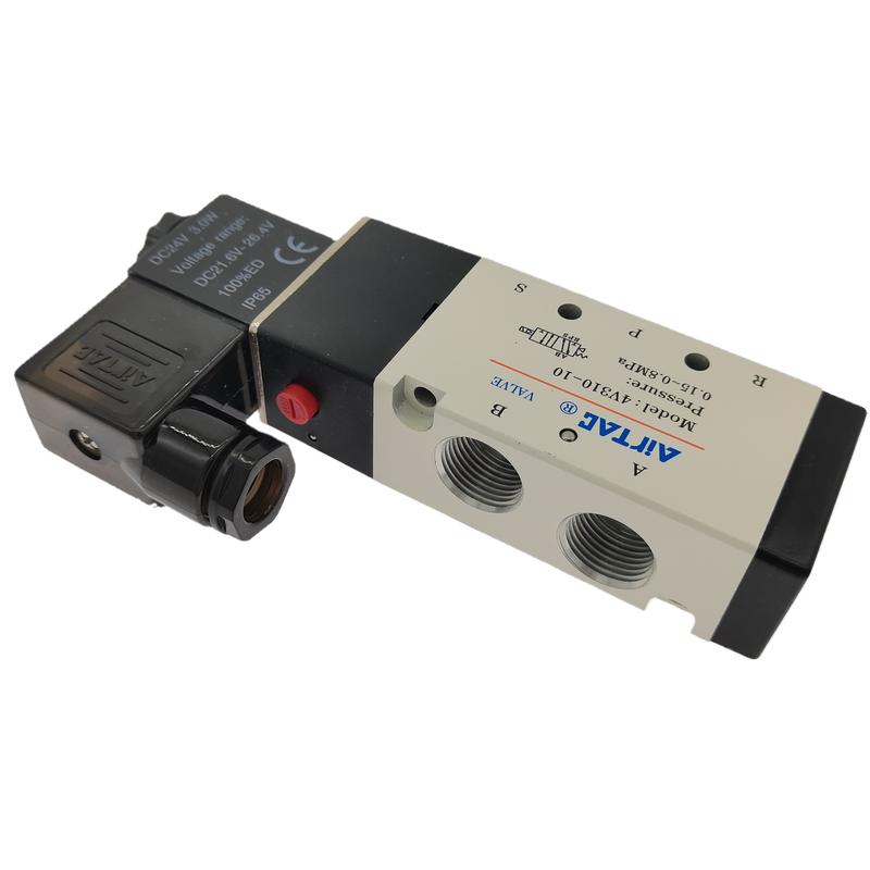 AIRTAC Pneumatic 3/8" Solenoid Valve 4V310-10/08 Single Coil Pilot-Operated Electric 5/2,5/3 5 Way 2 Position 1/2"  4V410-15