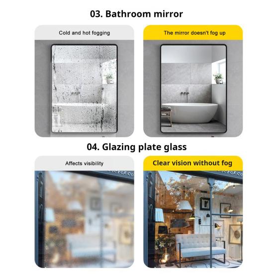 1/2/3/4/5Pcs Anti-Fog Car Glass Cleaner 90ml Defogging Agent with Applicator Long-Lasting Protection