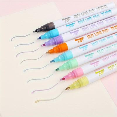 8/12 buc/set fluorescent stilou 1mm/2mm evidențiator marker pixuri pentru jurnalul studenților drăguț înapoi la școală papetărie consumabile culoare stilou birou rechizite semn