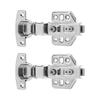 2Pcs Cabinet Hinges Stainless Steel 2.0mm Thick Thicken Base Electroplating Bright Wardrobe Hinge for Kitchen Bathroom