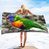 Rare Birds Print Large Oversized Beach Towel Highly Absorbent Microfiber Bath Towel Quick Dry Blanket for Kids and Adults Gift