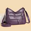 Mother Bag Large Capacity Shoulder Crossbody Bag Women's Multi-Layer Soft Leather Bag