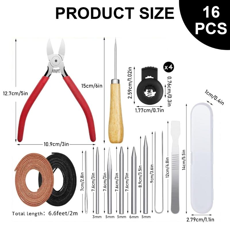 Kit di Lacci di Ricambio per Guanti da Baseball/Softball 16x/Set Strumento per Infilare e Stringere i Lacci Bloccaggio Guanti Kit di Cura per Guanti da Baseball