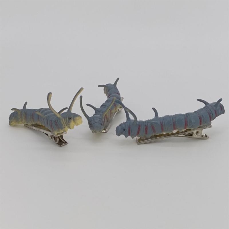12Pieces Cute Caterpillars Hair Clips Unique Barrettes Caterpillars Hair Decoration for Weddings and Performances