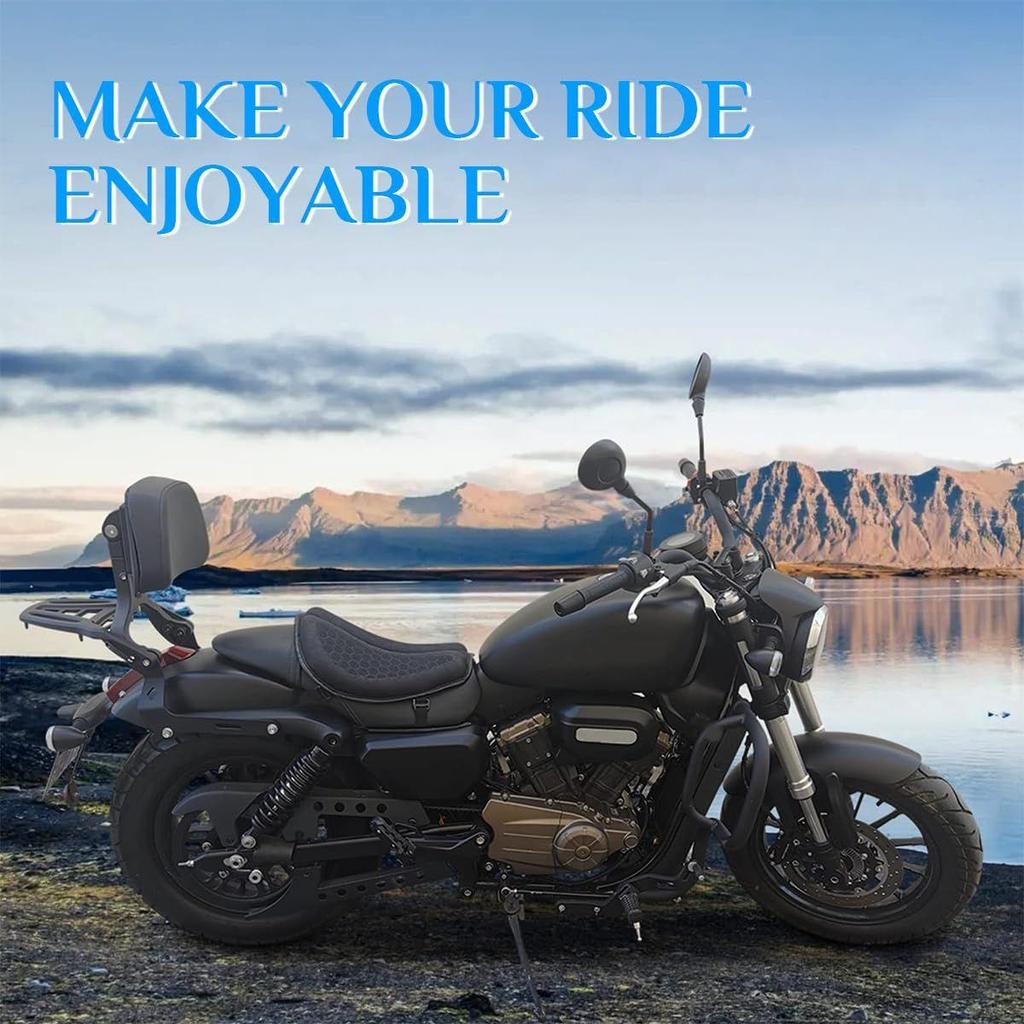 Fahrradsitzkissen Gel-Sitz für Fahrrad und Motorrad Atmungsaktives 3D-Wabenmuster Fahrradsitzbezug mit Wasserdichtem & UV-Sonnenschutz Stoßdämpfend