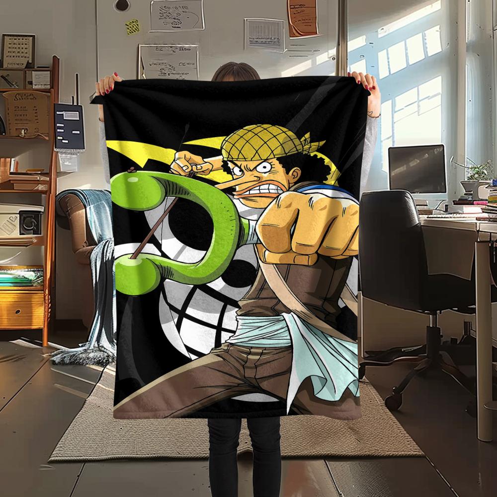 One Piece character Print Flannel Blanket,High quality Comfortable for All Seasons,Home Decor,Warmth and Comfort,Perfect for Christmas Gifts