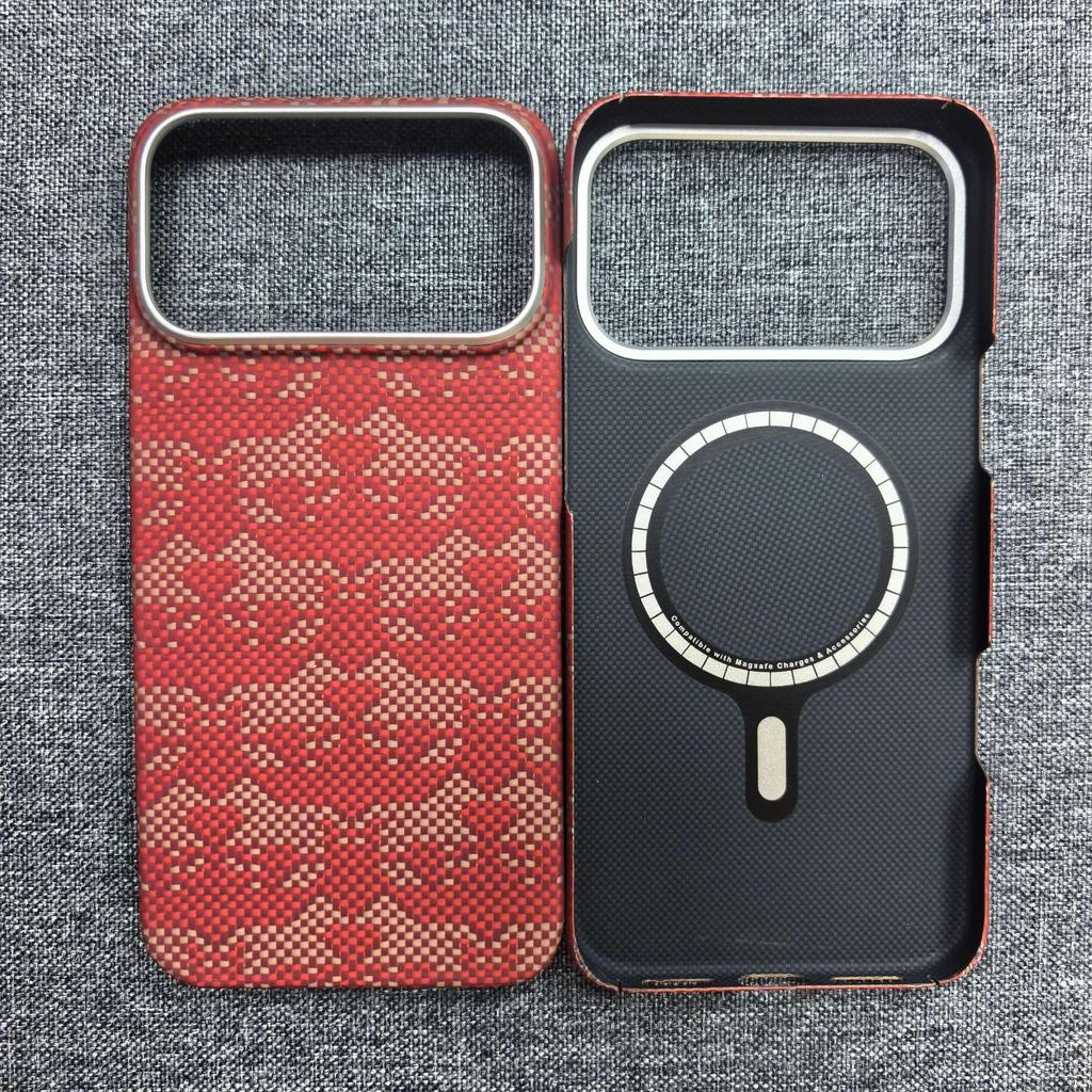 iPhone 17 Pro Max Kevlar Magnetic Case - Carbon Fiber Drop-Proof Cover