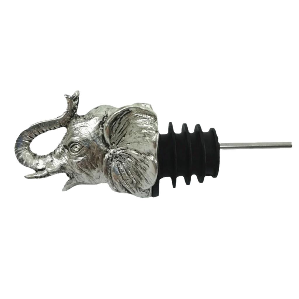 Kirsite Elephant Head Bottle Stopper Decorative Elephant Head Wine Stopper Stable Wine Pourer Add Charm To Parties