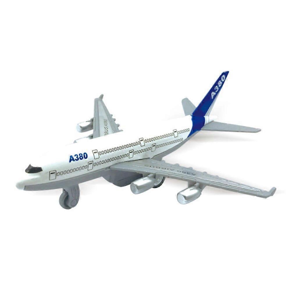 2-Piece Mini Simulation Pull-Back 777 and A380 Aircraft Airplane Model Collectible Toy Set