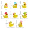 30Pcs Luminous Resin Mini Yellow Duckling Miniatures Doll House Glow-In-The-Dark Ducks Figurines For Diy Aquarium Garden Decor