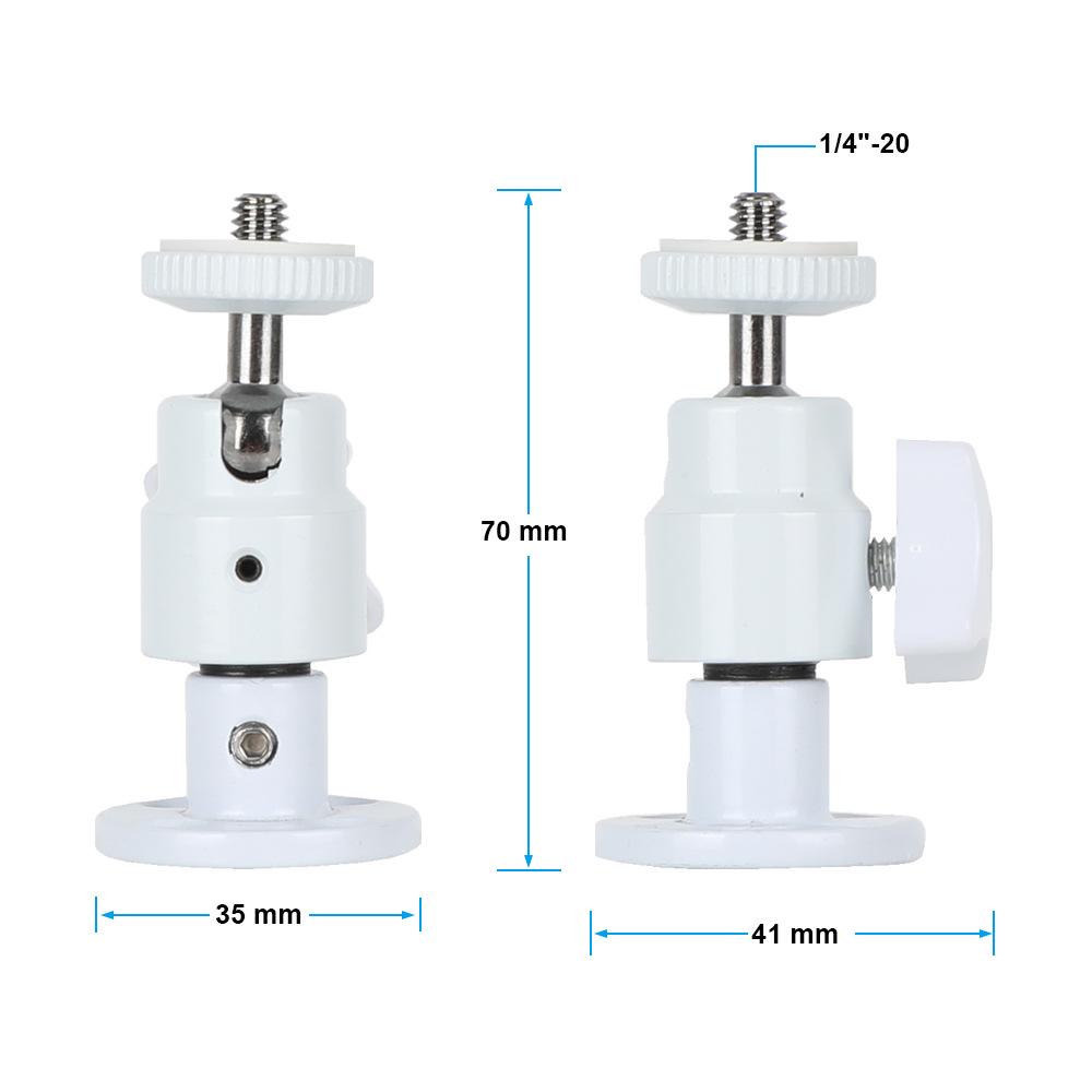 360° Rotatable Camera Monitor Bracket with 1/4 Ball Head & M4 Screw Mount